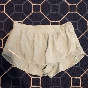 Mint Green Lululemon 2.5” Hotty Hot Shorts